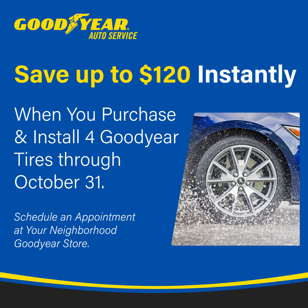 Goodyear Auto Service - Save $50 Instantly When You Spend Over $250 On Qualifying Services At Goodyear Auto Services Through September 30. Book Your Appointment Online!