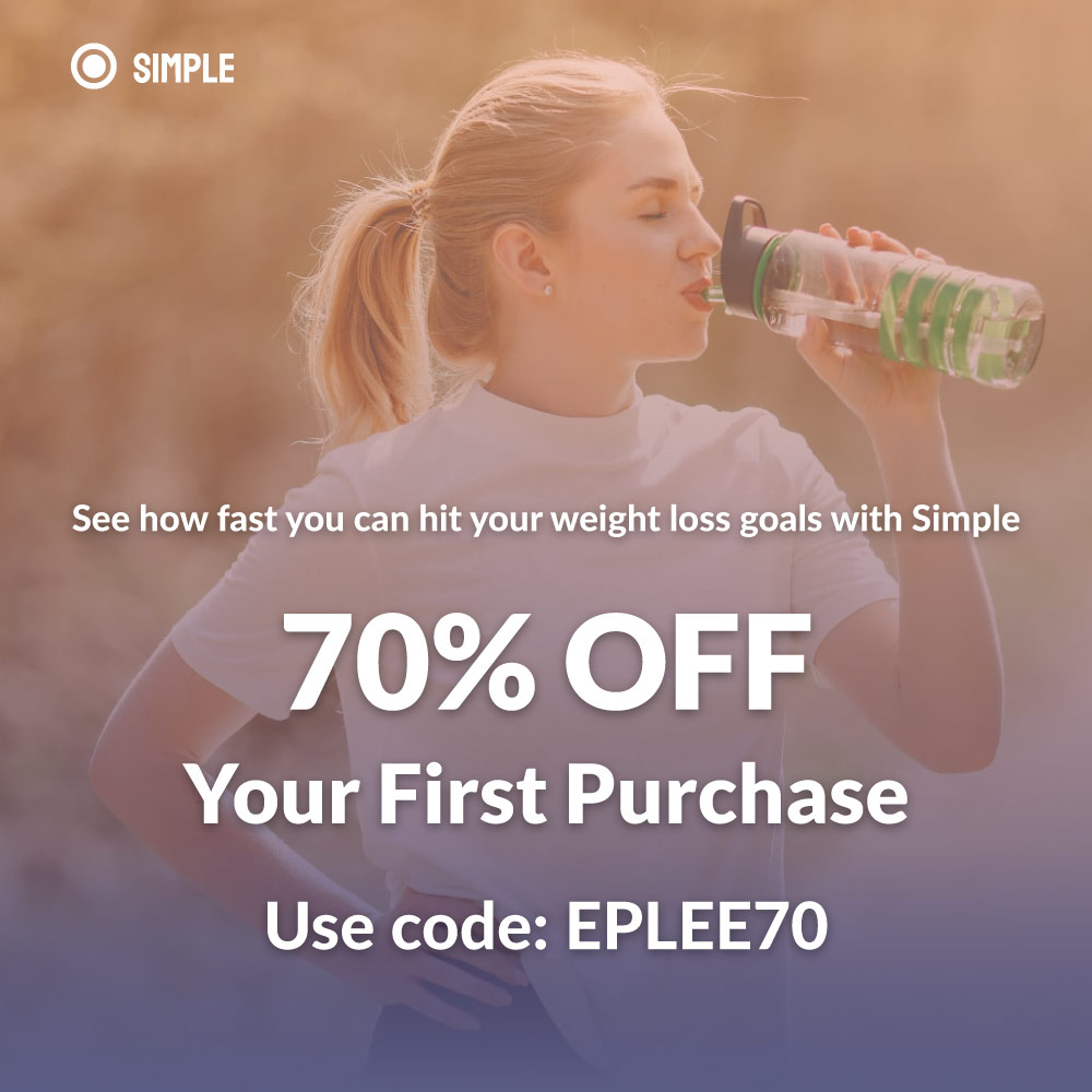 Simple App - See how fast you can hit your weight loss goals with Simple<br>70% OFF Your First Purchase<br>Use code: EPLEE70